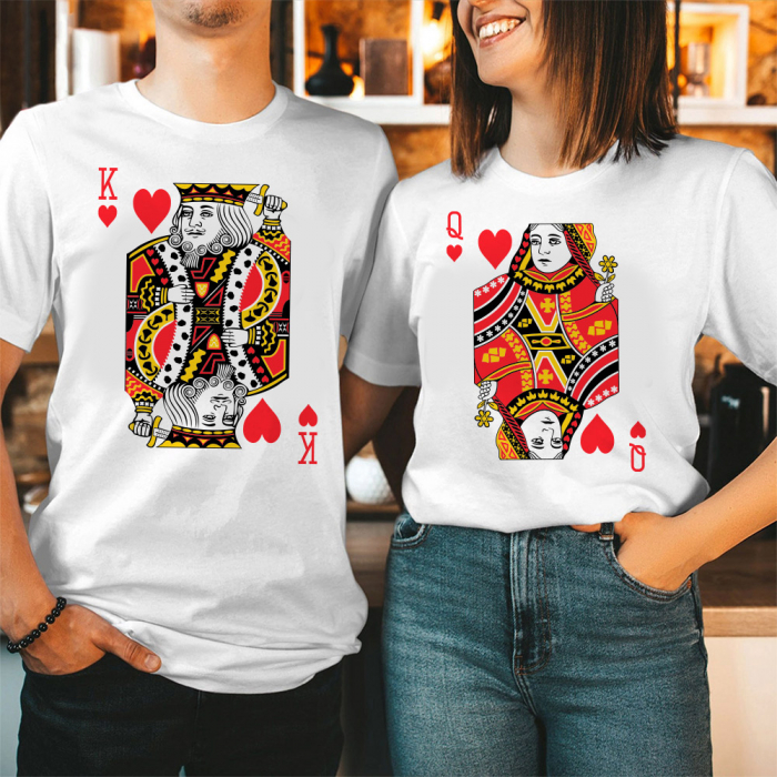 Tricouri Cuplu King and Queen of Hearts [1]
