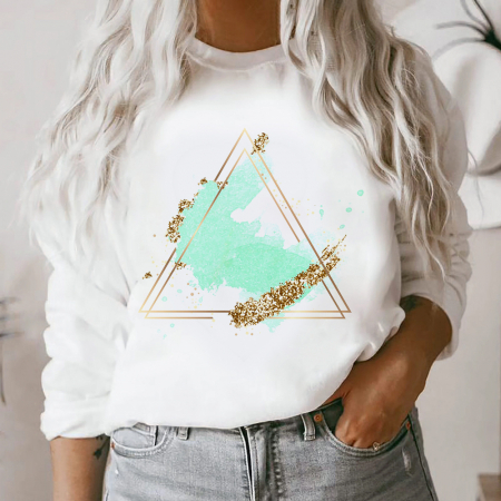 Outlet - Bluza Dama Abstract Green Outlet XL