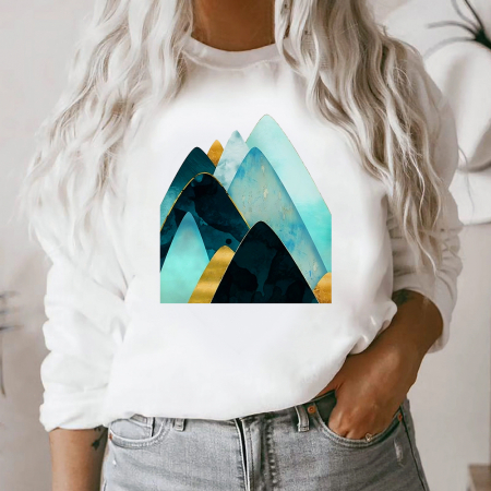 Bluze Abstract - Bluza Dama Abstract Peaks