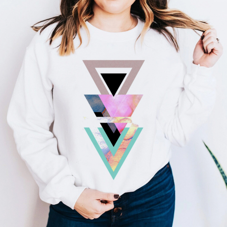 Bluze Abstract - Bluza Dama Abstract Triangle