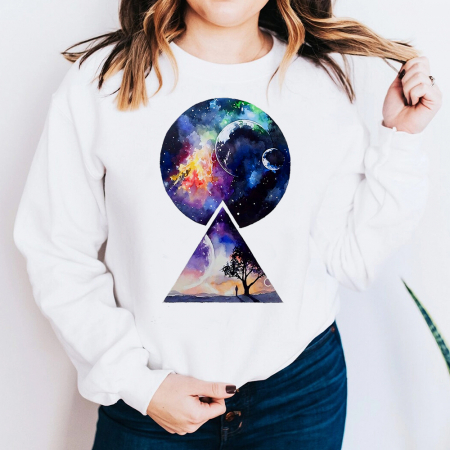 Bluze Abstract - Bluza Dama Astral Moon