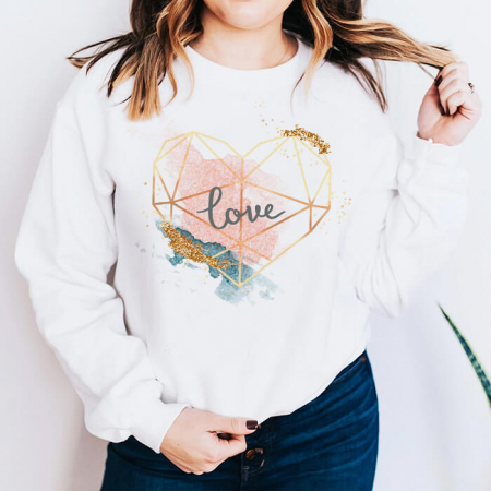 Outlet - Bluza Dama Alba Abstract Love Outlet L