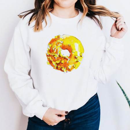 Bluze Femei - Bluza Dama Alba Fresh Donut