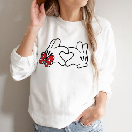 Bluze Heart - Bluza Dama Alba Heart Hands