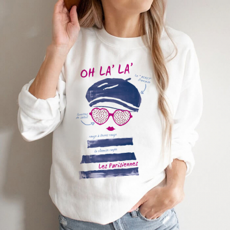 Bluze Paris - Bluza Dama Alba Les Parisiennes