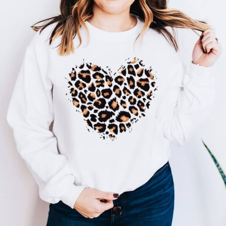 Outlet - Bluza Dama Alba Leopard Heart Outlet L
