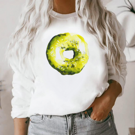 Bluze Femei - Bluza Dama Alba Light Donut