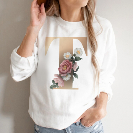 Bluze Alfabet - Bluza Dama Alba Litera "T"