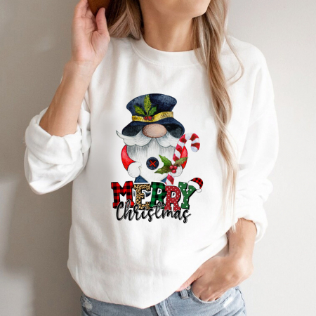 Bluze X-mas - Bluza Dama Alba Merry Christmas Gnome