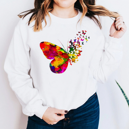 Outlet - Bluza Dama Alba Abstract Butterfly Outlet L