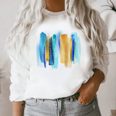 Bluze Abstract - Bluza Dama Blue Glitters