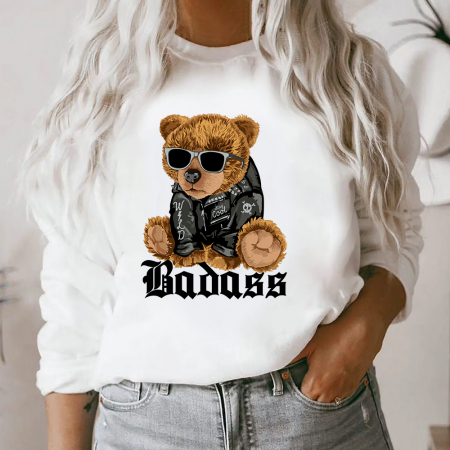 Bluze Animale - Bluza Dama Badass