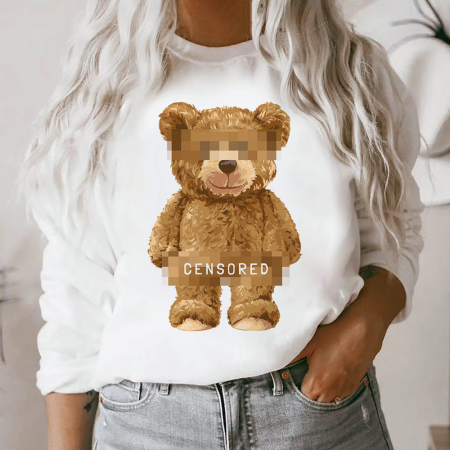 Bluze Animale - Bluza Dama Censored Bear