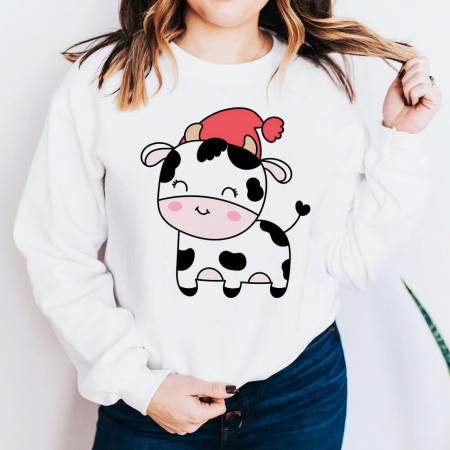 Bluze X-mas - Bluza Dama Christmas Cow