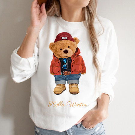 Bluze Animale - Bluza Dama Hello Winter