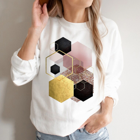 Bluze Abstract - Bluza Dama Metalic Shapes