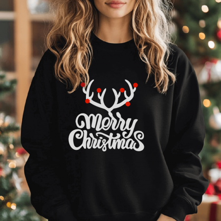 Bluze X-mas - Bluza Neagra Dama Merry