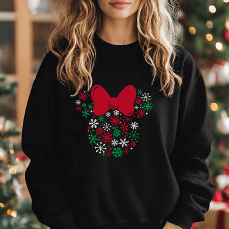 Bluze X-mas - Bluza Neagra Dama Minnie Christmas
