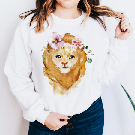 Bluze Animale - Bluza Dama Paint Lion
