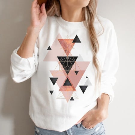 Bluze Abstract - Bluza Dama Rose Geometry