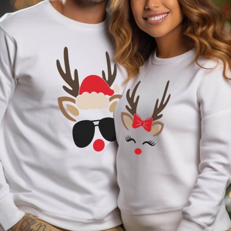 Bluze Cuplu - Bluze Cuplu Deer Love