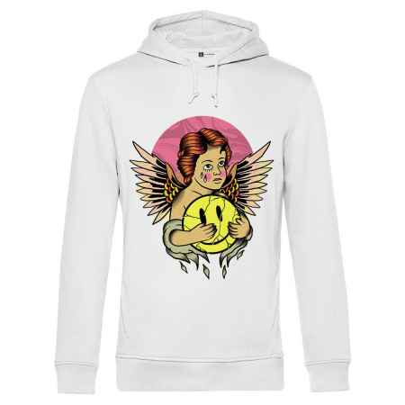 Hanorace Barbati - Hanorac alb unisex Little angel