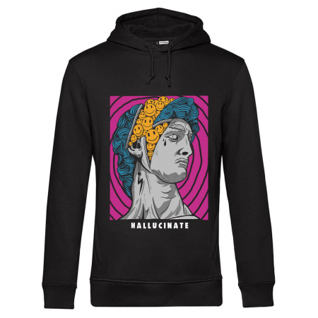 Hanorace Barbati - Hanorac negru unisex Hallucinate