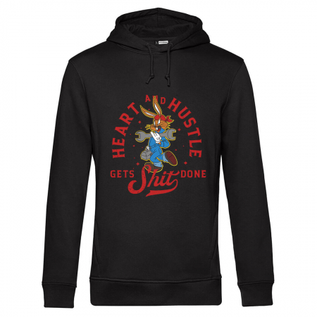 Hanorace Barbati - Hanorac negru unisex Heart and hustle