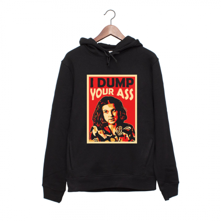 Hanorace Barbati - Hanorac negru unisex I dump your ass