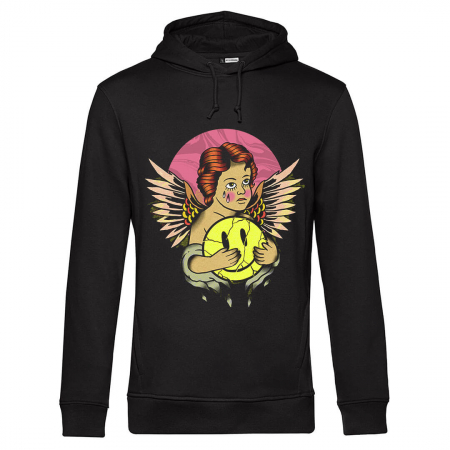 Hanorace Barbati - Hanorac negru unisex Little angel