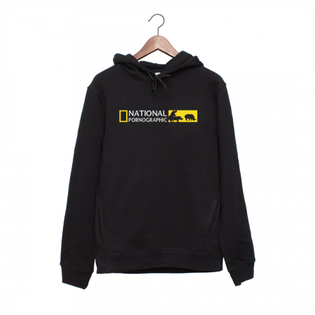 Hanorace Barbati - Hanorac negru unisex National Pornographic