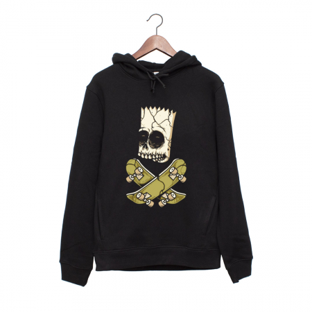 Hanorace Barbati - Hanorac negru unisex Sketeboarder