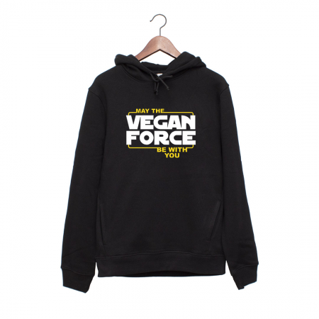 Hanorace Barbati - Hanorac negru unisex Vegan Force
