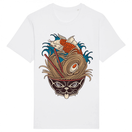 Barbati - Tricou Unisex Alb Ramen Bowl