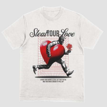 Barbati - Tricou Unisex Alb Steal Your Love