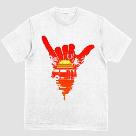 Barbati - Tricou Unisex Alb Summer Vibes