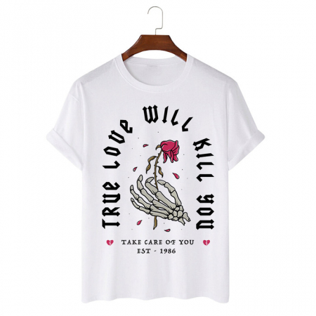Tricouri Tattoo - Tricou Unisex Alb True love