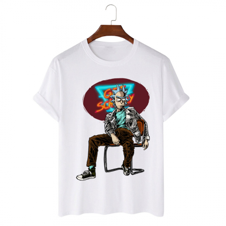 Tricouri Filme&Seriale - Tricou Unisex Alb Badass Rick