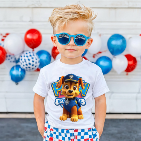COPII - Tricou Copil Alb Blue Paw Patrol