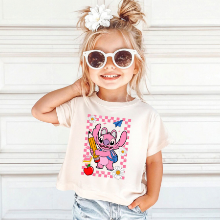 COPII - Tricou Copil Alb Pencil power girl
