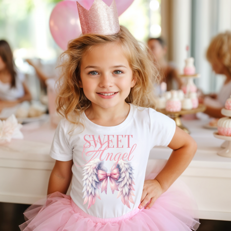 COPII - Tricou Copil Alb Sweet Angel