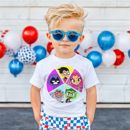 COPII - Tricou Copil Alb Teens Titans