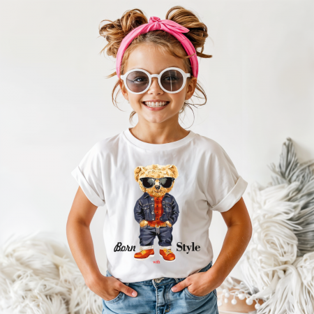 Tricou Copil Alb Born With Style [1]