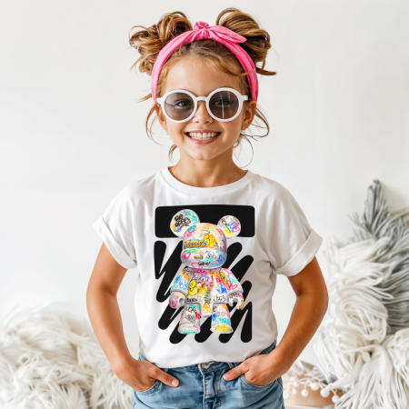 COPII - Tricou Copil Alb Teddy