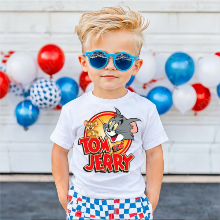 COPII - Tricou Copil Alb Tom and Jerry