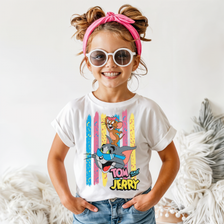 Tricou Copil Alb Tom and Jerry Party [1]