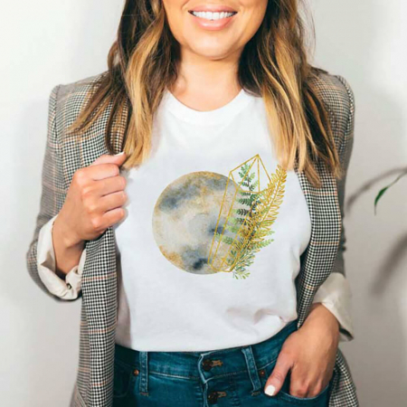 Tricouri Abstract - Tricou Dama Golden Moon