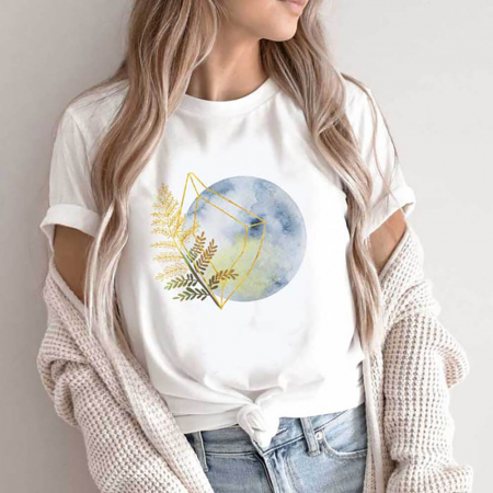 Tricouri Abstract - Tricou Dama Grey Moon