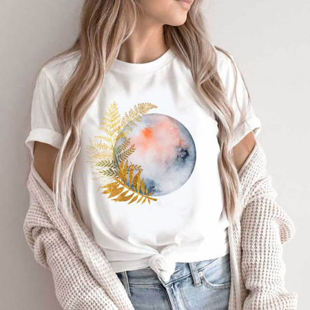Tricouri Abstract - Tricou Dama Pink Moon