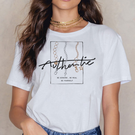 Femei - Tricou Dama Alb Authentic